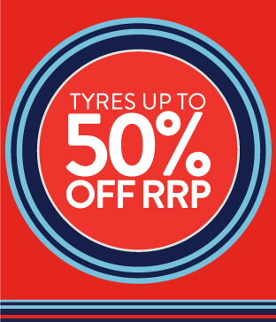 Tyres up to 50% off RRP